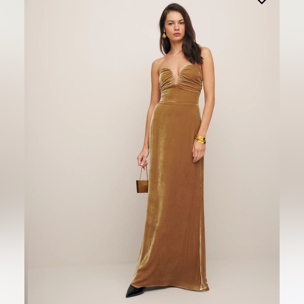 Reformation Malini Velvet Dress